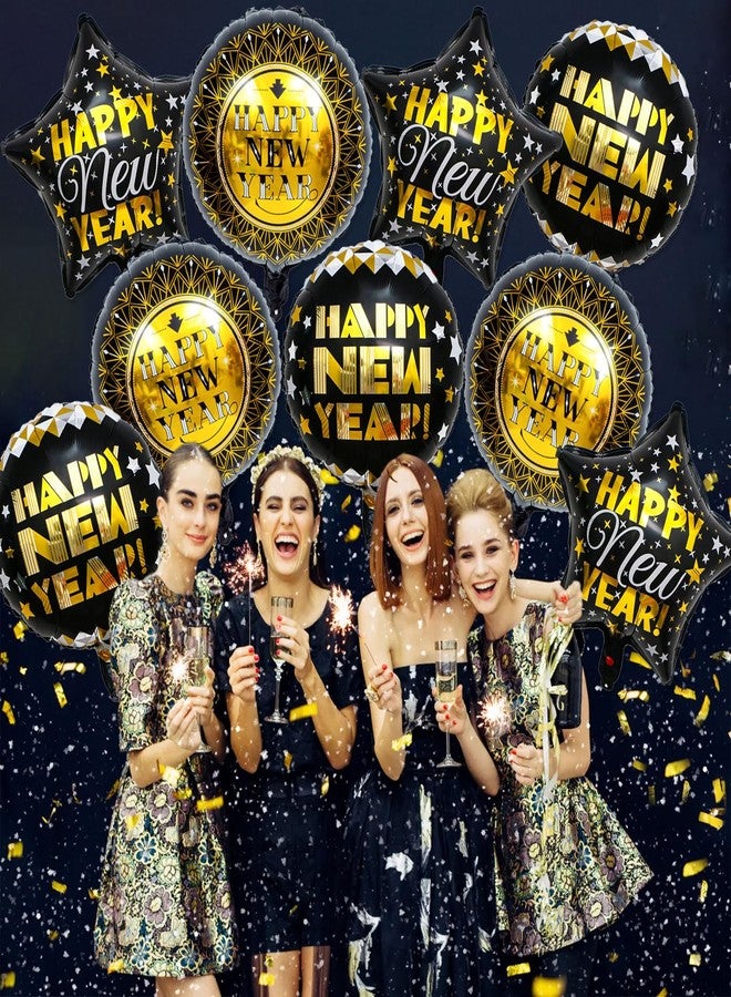 Tagberoy Black and Gold Happy New Year Balloons, 18 Inch New Years Balloons for 2026 New Year Decorations, New Years Eve Balloon for NewYears Eve Decorations - Image 5